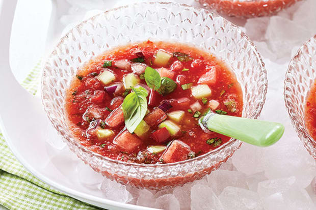 Basil Watermelon Gazpacho