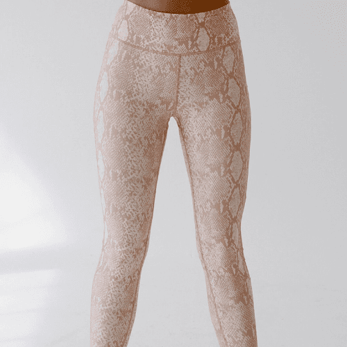 Lara Fay salmon snakeprint leggings