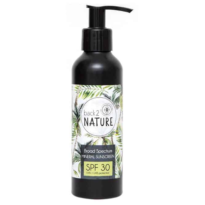 back 2 nature mineral sunscreens