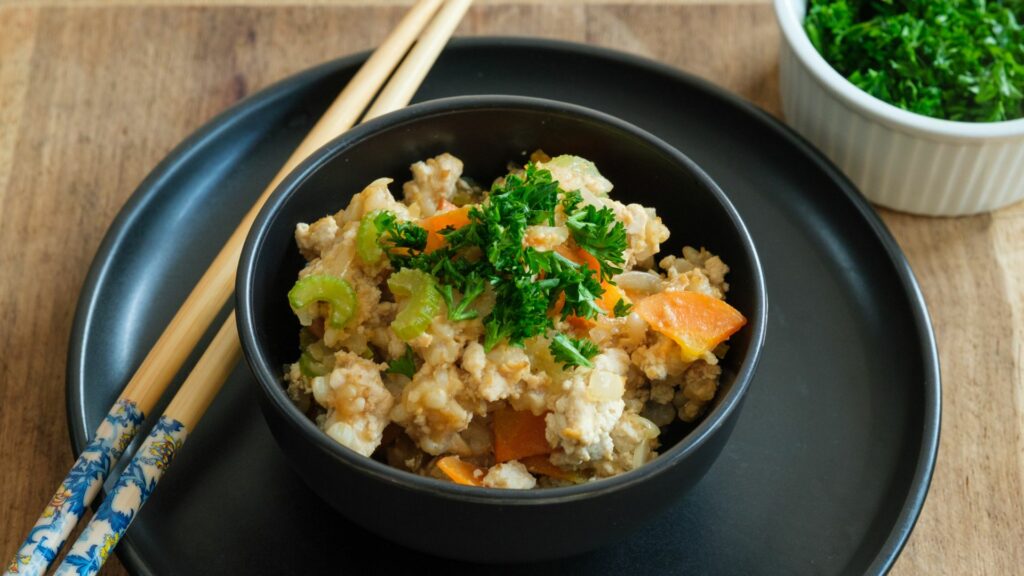 fried rice with tofu and vegetables