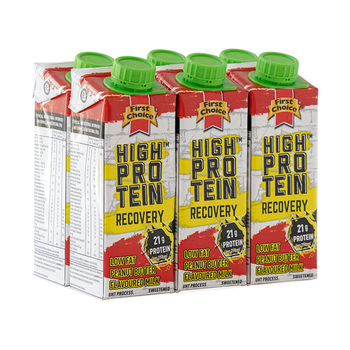 first choice high protein milk on white background