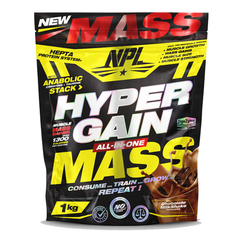 npl hyper gain chocolate on white background