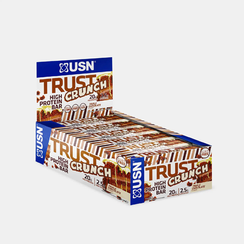 usn trust crunch bar cookie dough on white background
