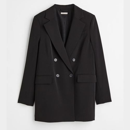 style this season's denims double-breasted blazer