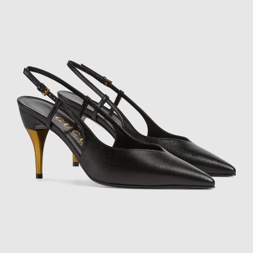 Gucci slingback pumps to style this season's denims