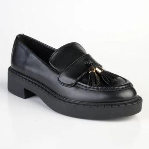 black loafers to style this season's denims