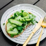 cucumber salad on a plate