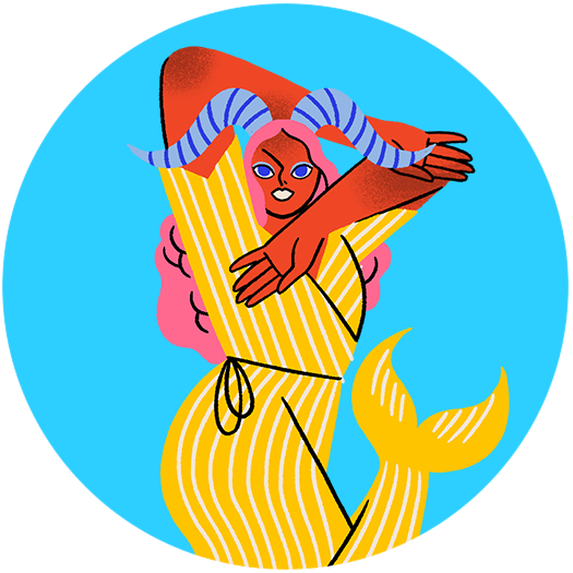Capricorn Zodiac/Horoscope Illustration