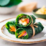 kale wraps on plate