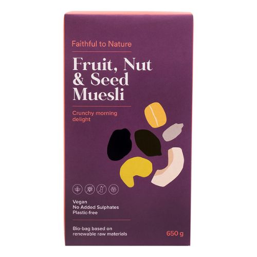 faithful to nature fruit nut & seed muesli