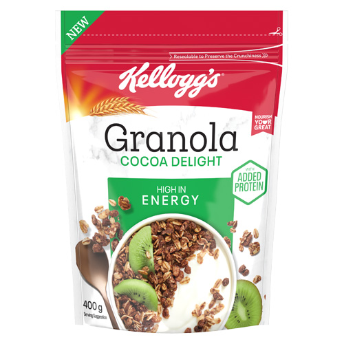 kellogg's granola wellness range cocoa delight