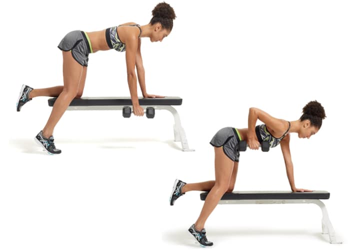 single-arm row one-dumbbell workout