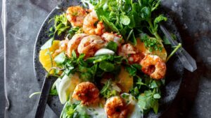 Naartjie, Fennel And Prawn Salad
