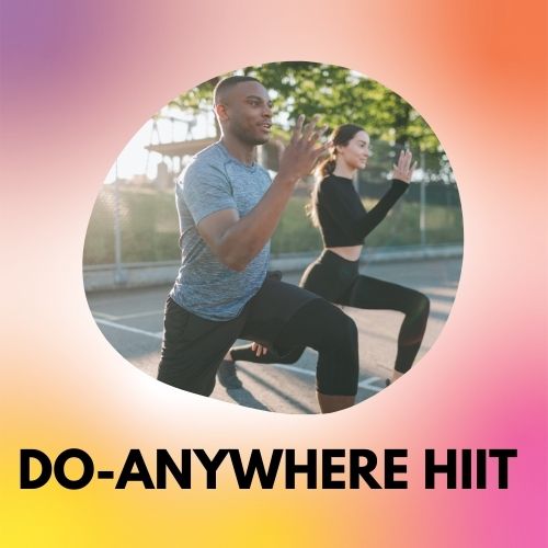 couple doing lunges outdoors as cross-training workouts