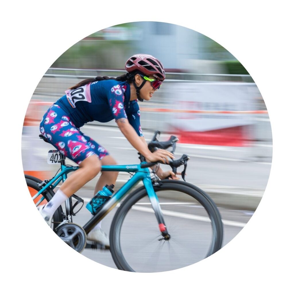 Woman cycling