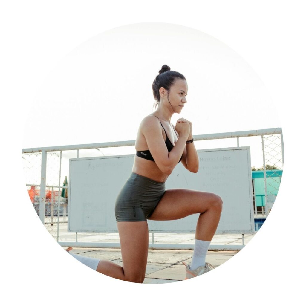 Woman doing a lunge