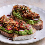 Healthy Tinned Sardine Recipe- Sophie Gastman's Spicy Harissa Sardines and Pea-Avo Smash
