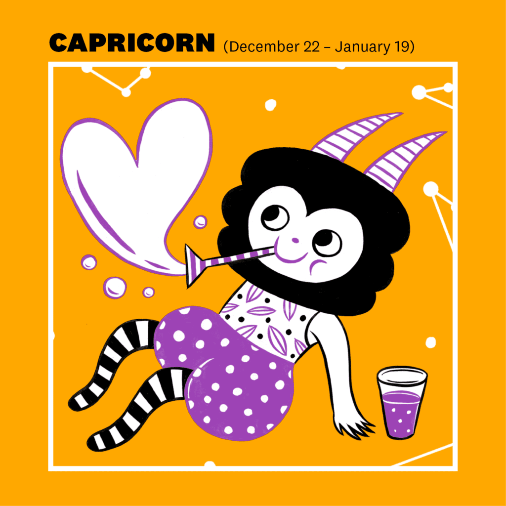 Capricorn zodiac or horososcope illustration