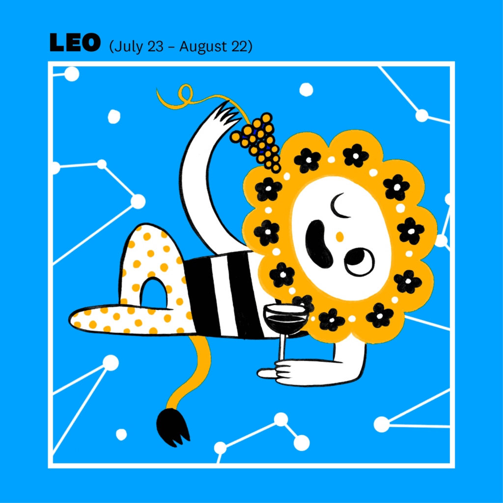Leo zodiac or horososcope illustration