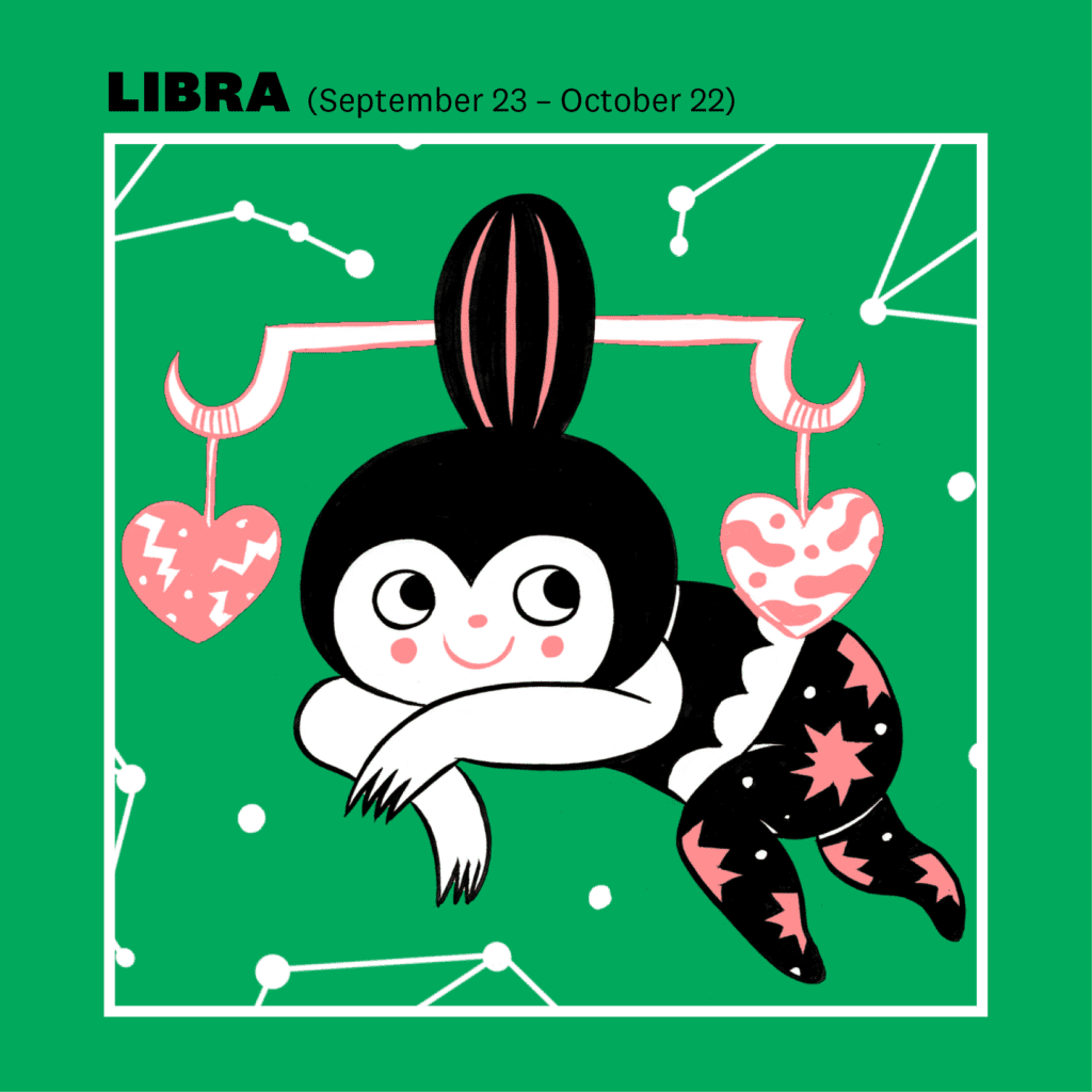 Libra zodiac or horososcope illustration