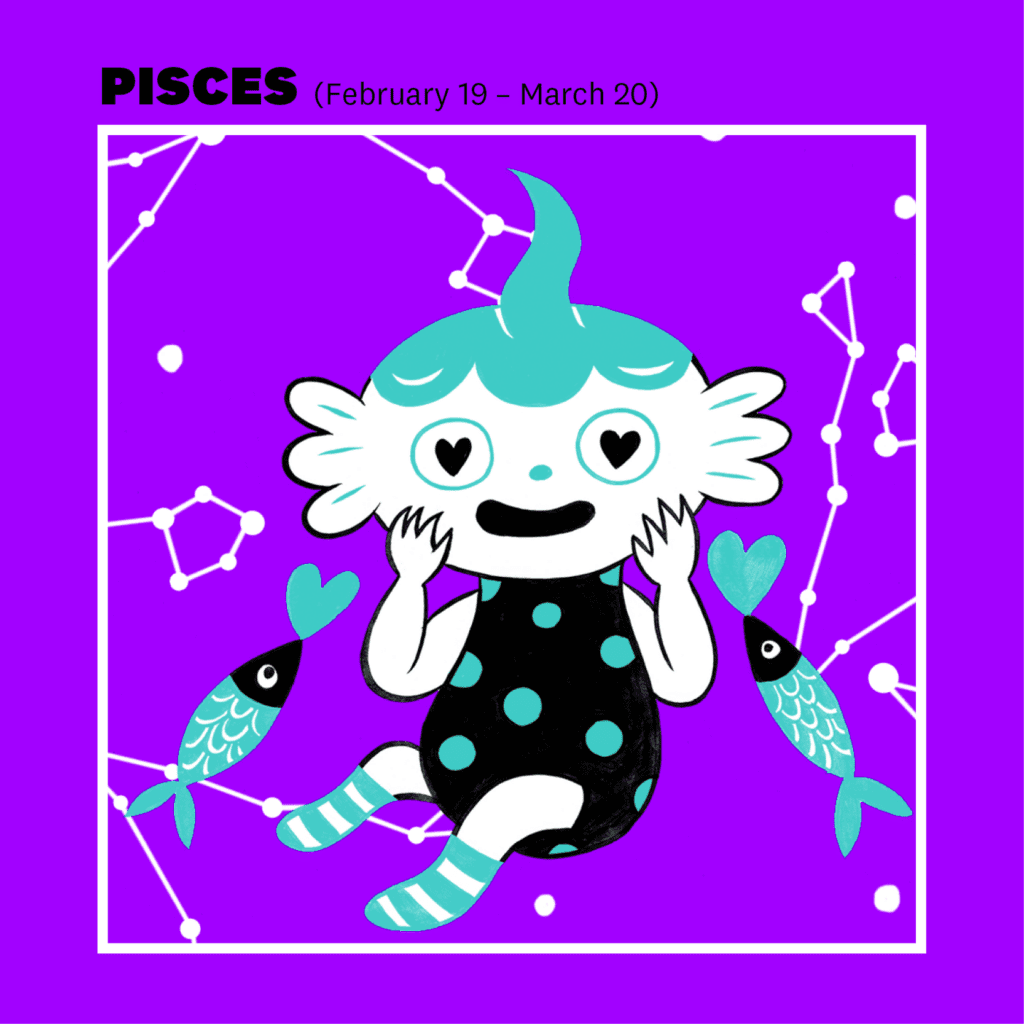 Pisces zodiac or horososcope illustration