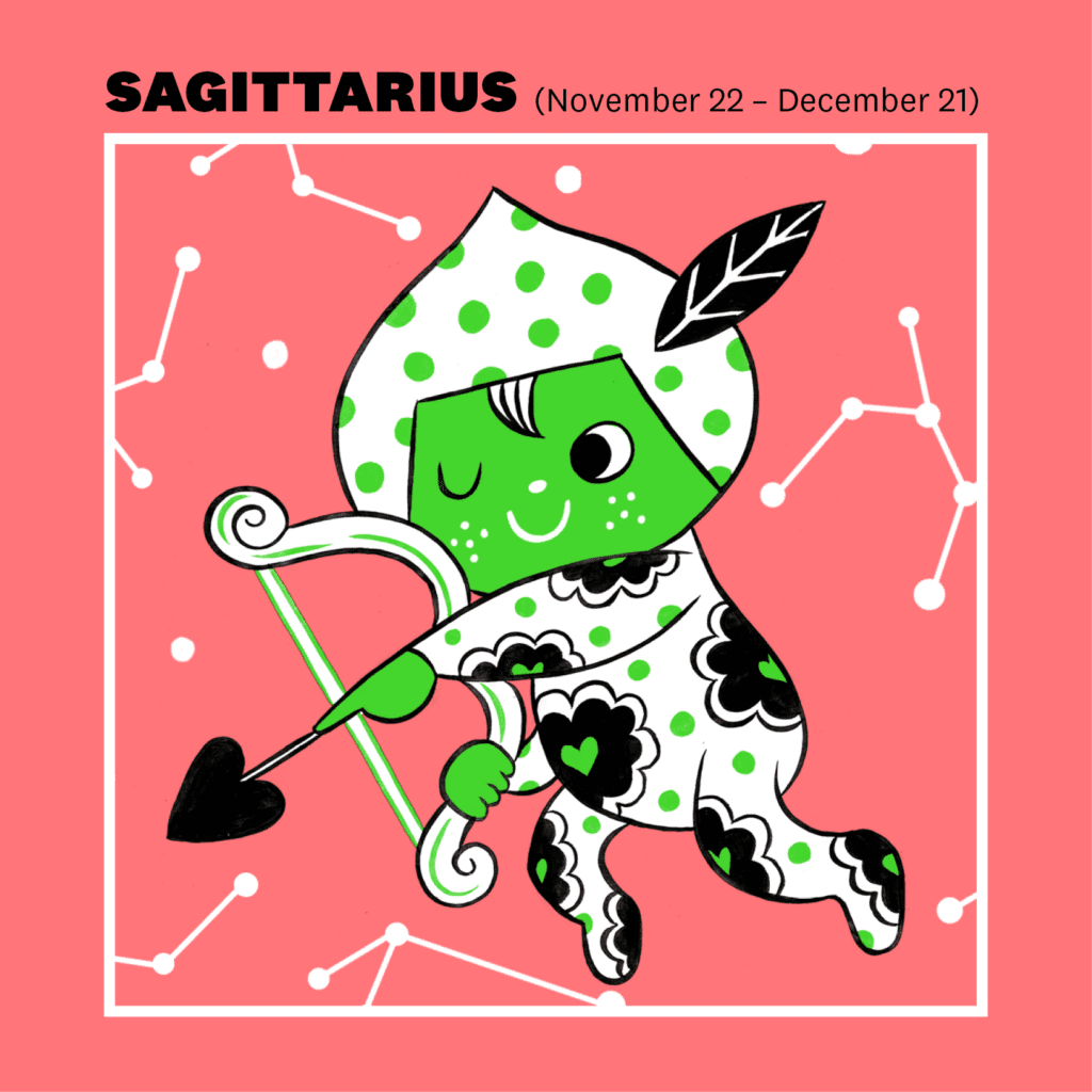 Sagittarius zodiac or horososcope illustration
