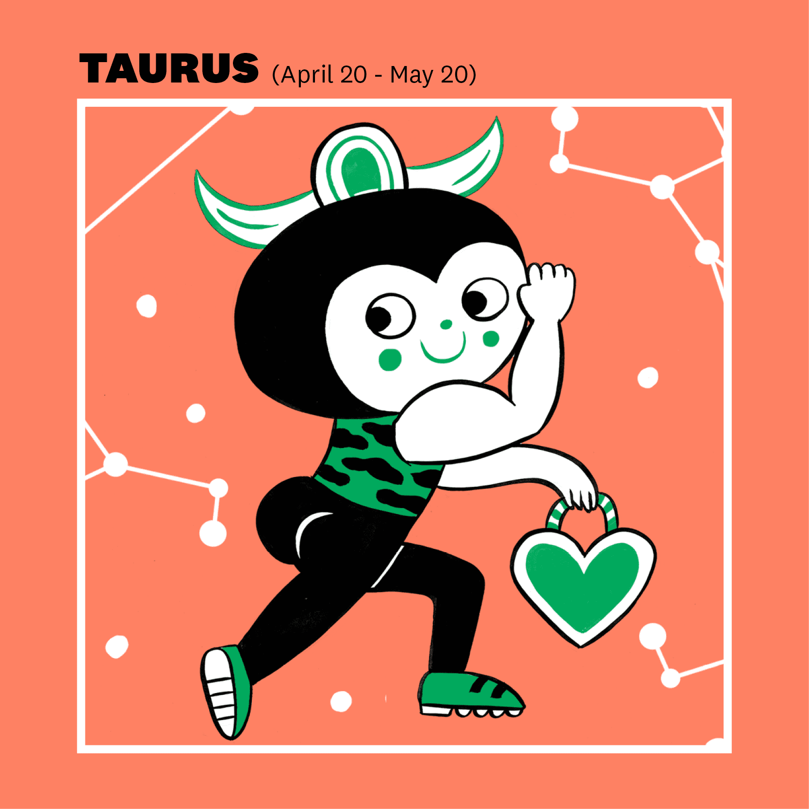Taurus zodiac or horososcope illustration