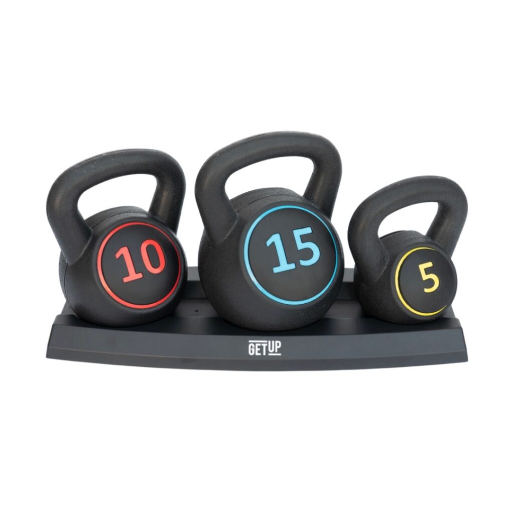 GetUp Vinyl Coated Kettlebell Set Including Base for kettlebell flow strength training